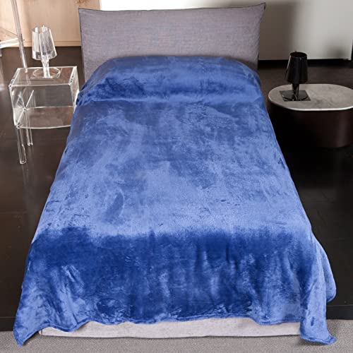 Kanguru Bed,Tagesdecke Fluffy, Fleecedecke für Einzelbett, Extra weich Mikrofaser kuscheldecke, BLAU, 130x230cm, sommerdecke, Kinderzimmer Plaid von Kanguru