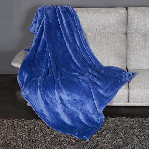 Kanguru Tagesdecke, Blau, Extra-weiche Decke 130x170cm, Mikrofaser Plaid bettüberwurf oder Sofa. Geschenkideen Geschenk zu Weihnachten, Geburtstag von Kanguru