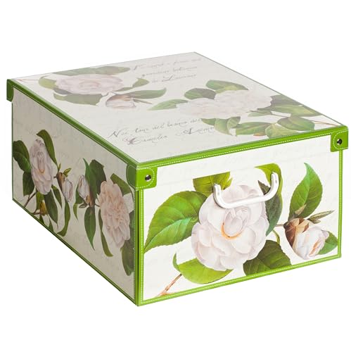 Lavatelli KAMELIEN GROSS Aufbewahrungsbox aus Karton, Geschenk kiste aus pappe, mit Deckel, Cardboard, 1 cm von Lavatelli