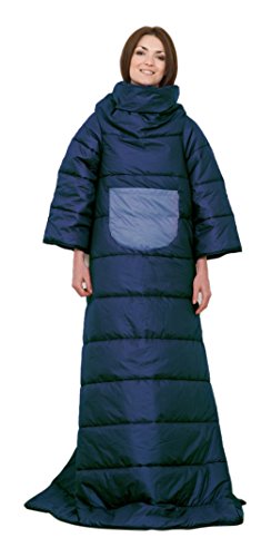 Kanguru la coperta con le maniche Extreme Navy Steppdecke, Polyester, Grau, 140 x 180 Centimeters von Kanguru