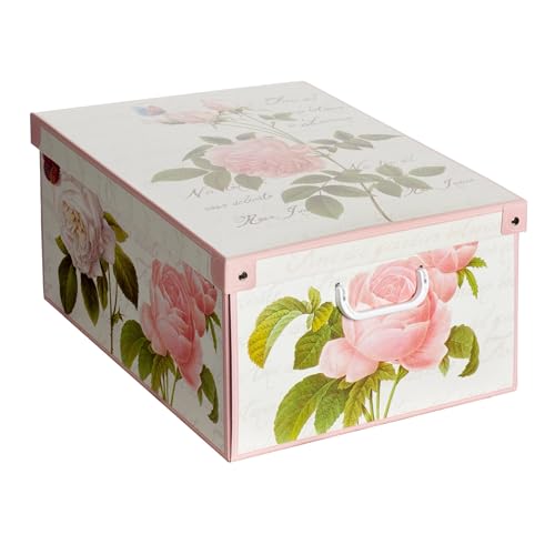 Lavatelli ROSEN GROSS Aufbewahrungsbox aus Karton, Geschenk kiste aus pappe, mit Deckel, Cardboard, 1 cm, BIG von Lavatelli