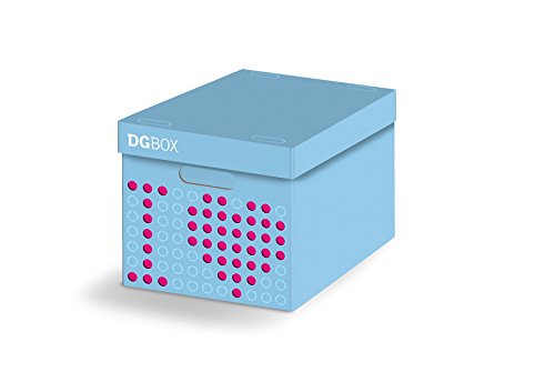 Lavatelli dgbox Behälter personalisierbar aus Pappe, hellblau/pink, 44 x 32 x 28 cm von Lavatelli