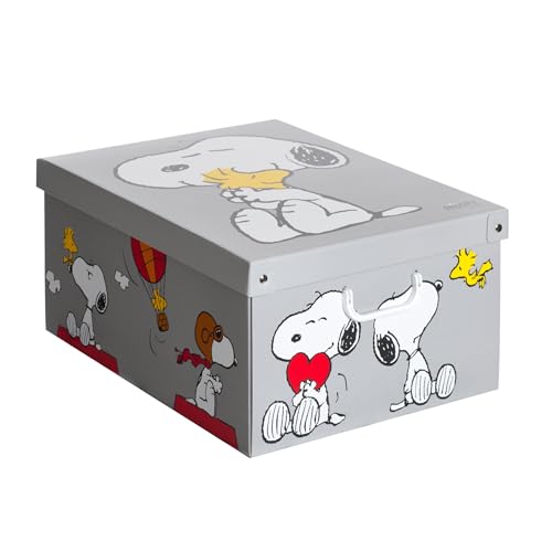 Lavatelli SNOOPY GROSS Aufbewahrungsbox aus Karton, Geschenk kiste aus pappe, mit Deckel, Cardboard, 1 cm von Lavatelli