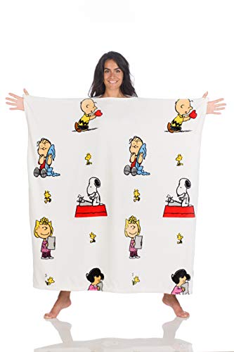 Kanguru Peanuts Snoopy Decke, Polyester, Weiss MOMONGA, 120x120 cm von Kanguru