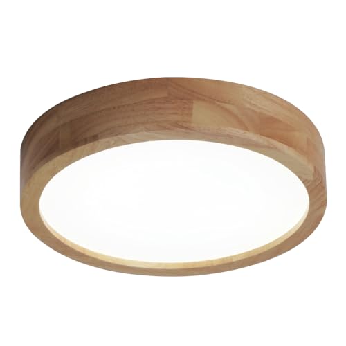 Kaniker LED Deckenleuchte Holz Rund 24W, 30cm LED Deckenlampe Flach Deckenstrahler, Modernes Deckenlicht mit Warmweiß & Kaltweiß für Schlafzimmer Wohnzimmer Flur Küche Kaniker LED Deckenleuchte Holz Rund 24W, 30cm LED Deckenlampe Flach Deckenstrahler, Modernes Deckenlicht mit Warmweiß & Kaltweiß für Schlafzimmer Wohnzimmer Flur Küche von Kaniker