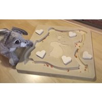 Schnüffelbrett "Kaninchenerfahrung" Eckig Intelligenz - Spielzeug Für Kaninchen, Meerschweinchen, Katzen Und Kleintiere von Kaninchenbude
