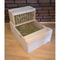 Set Klokiste "Lara" + Kunststoffeinsatz Heuraufe Für Kaninchen Und Meerschweinchen von Kaninchenbude