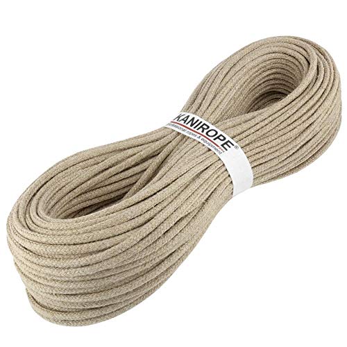 Kanirope® Hanfseil Seil Hanf HEMPBRAID 10mm 10m 16-fach geflochten von Kanirope