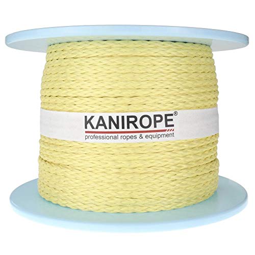 Kanirope® Aramidseil ARABRAID 6mm 100m Gelb 8-fach geflochten von Kanirope