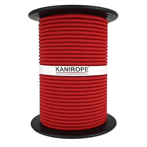 Kanirope® Gummiseil MONOSPAN PE 6mm 100m Rot Expanderseil Spann Seil Spanner Spannseil Plane von Kanirope