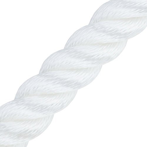 Kanirope® Handlaufseil Absperrseil MULTITWIST ø28mm Meterware (Lfm. am Stück) Weiß von Kanirope