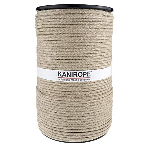 Kanirope® Hanfseil Seil Hanf HEMPBRAID 4mm 100m 8-fach geflochten von Kanirope