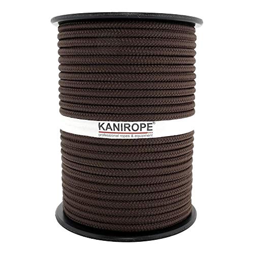 Kanirope® PP Seil Polypropylenseil MULTIBRAID 10mm 100m Farbe Braun (0124) 16x geflochten von Kanirope