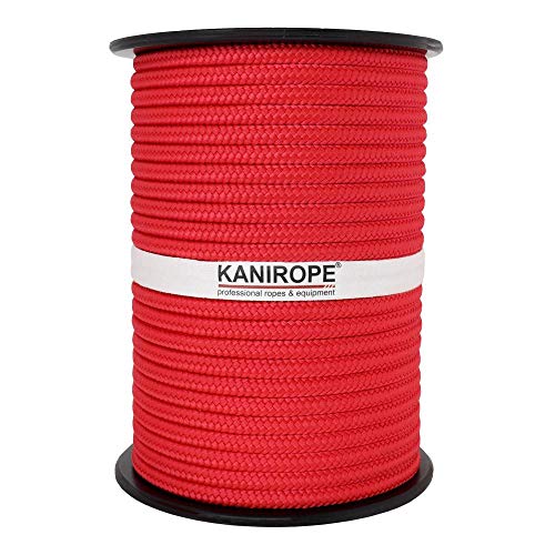 Kanirope® PP Seil Polypropylenseil MULTIBRAID 12mm 100m Farbe Rot (0114) 16x geflochten von Kanirope