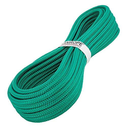 Kanirope® PP Seil Polypropylenseil MULTIBRAID 12mm 10m Farbe Grün (0117) 16x geflochten von Kanirope