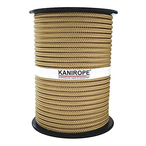 Kanirope® PP Seil Polypropylenseil MULTIBRAID 14mm 100m Farbe Gold (1345) 16x geflochten von Kanirope