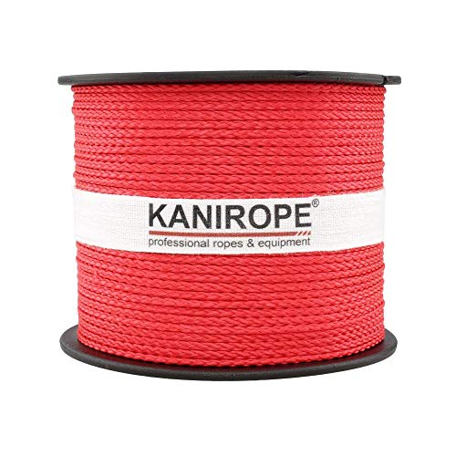 Kanirope® PP Seil Polypropylenseil MULTIBRAID 1mm 100m Farbe Rot (0114) 8x geflochten von Kanirope