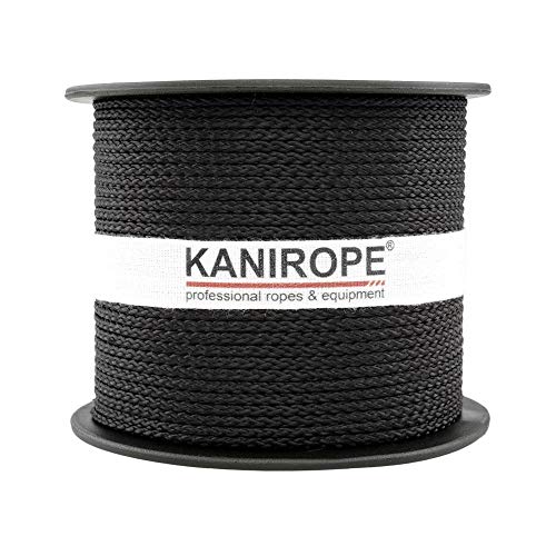 Kanirope® PP Seil Polypropylenseil MULTIBRAID 1mm 100m Farbe Schwarz (1811) 8x geflochten von Kanirope