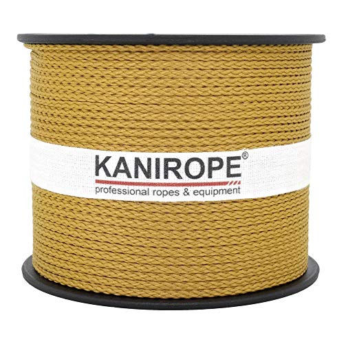 Kanirope® PP Seil Polypropylenseil MULTIBRAID 2mm 100m Farbe Gold (1345) 8x geflochten von Kanirope