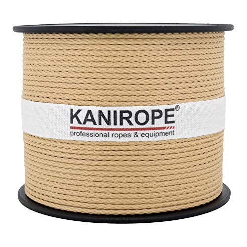 Kanirope® PP Seil Polypropylenseil MULTIBRAID 2mm 100m Farbe Hanffarbig (0144) 8x geflochten von Kanirope