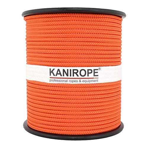 Kanirope® PP Seil Polypropylenseil MULTIBRAID 3mm 100m Farbe Orange (0131) 16x geflochten von Kanirope