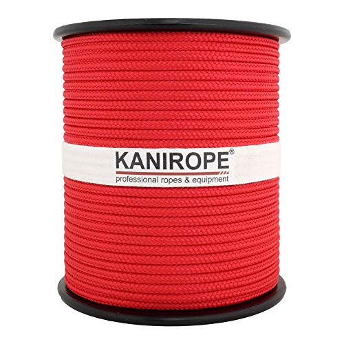 Kanirope® PP Seil Polypropylenseil MULTIBRAID 3mm 100m Farbe Rot (0114) 16x geflochten von Kanirope