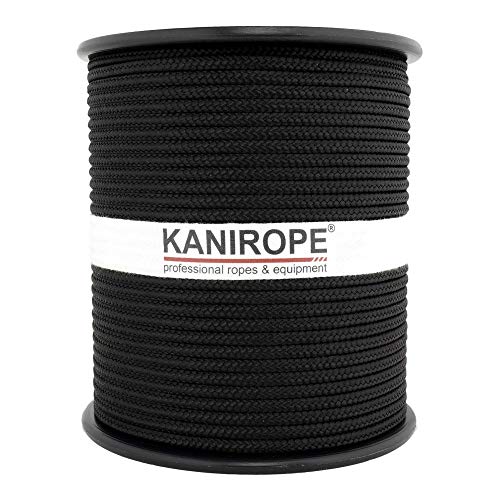 Kanirope® PP Seil Polypropylenseil MULTIBRAID 3mm 100m Farbe Schwarz (1811) 16x geflochten von Kanirope