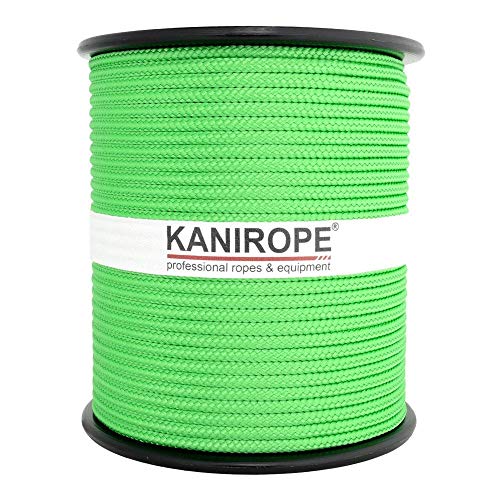 Kanirope® PP Seil Polypropylenseil MULTIBRAID 4mm 100m Farbe Fluorgrün (2000) 16x geflochten von Kanirope