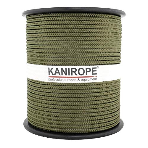 Kanirope® PP Seil Polypropylenseil MULTIBRAID 4mm 100m Farbe Oliv (2802) 16x geflochten von Kanirope