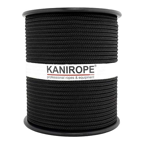 Kanirope® PP Seil Polypropylenseil MULTIBRAID 4mm 100m Farbe Schwarz (1811) 16x geflochten von Kanirope