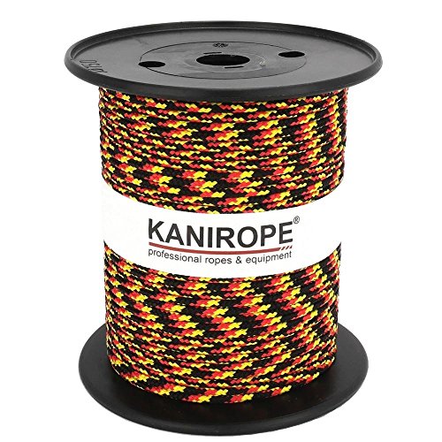 Kanirope® PP Seil Polypropylenseil MULTIBRAID 4mm 100m Special Edition (Design7) Flagge Deutschland Tricolor Schwarz/Rot/Gelb 8x geflochten von Kanirope