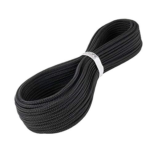 Kanirope® PP Seil Polypropylenseil MULTIBRAID 4mm 50m Farbe Schwarz (1811) 16x geflochten von Kanirope