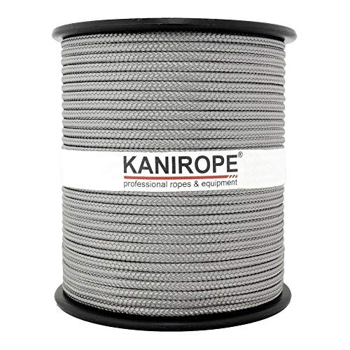 Kanirope® PP Seil Polypropylenseil MULTIBRAID 5mm 100m Farbe Dunkelgrau (0921) 16x geflochten von Kanirope
