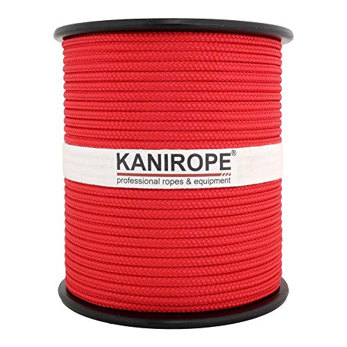 Kanirope® PP Seil Polypropylenseil MULTIBRAID 5mm 100m Farbe Rot (0114) 16x geflochten von Kanirope