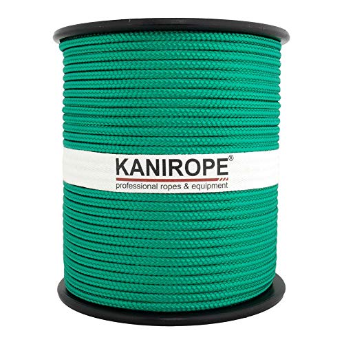 Kanirope® PP Seil Polypropylenseil MULTIBRAID 5mm 300m Farbe Grün (0117) 16x geflochten von Kanirope