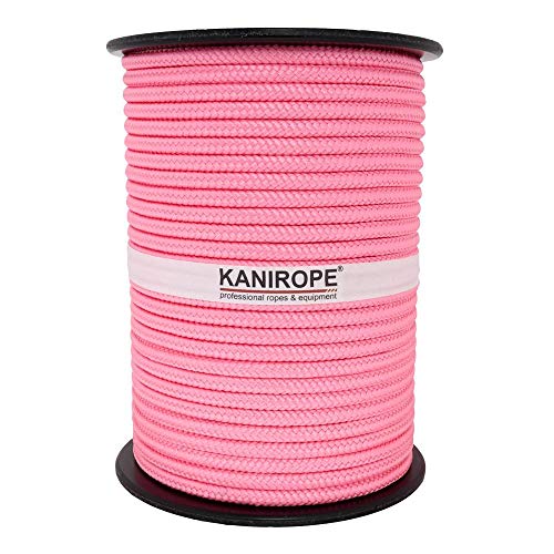 Kanirope® PP Seil Polypropylenseil MULTIBRAID 6mm 100m Farbe Rosa (4028) 16x geflochten von Kanirope