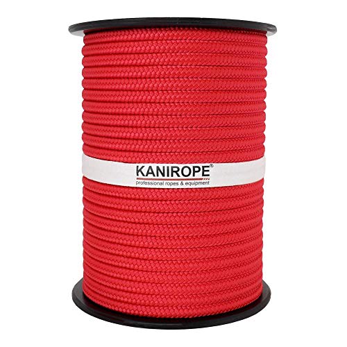 Kanirope® PP Seil Polypropylenseil MULTIBRAID 6mm 100m Farbe Rot (0114) 16x geflochten von Kanirope