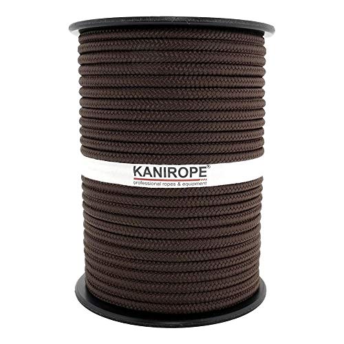 Kanirope® PP Seil Polypropylenseil MULTIBRAID 6mm 100m Farbe Braun (0124) 16x geflochten von Kanirope