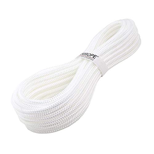 Kanirope® PP Seil Polypropylenseil MULTIBRAID 6mm 10m Farbe Weiß (0100) 16x geflochten von Kanirope