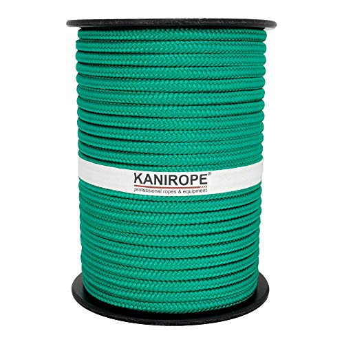 Kanirope® PP Seil Polypropylenseil MULTIBRAID 8mm 100m Farbe Grün (0117) 16x geflochten von Kanirope