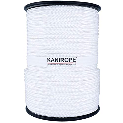 Kanirope® Polyesterseil Seil Polyester POLYBRAID 10mm 100m Weiß 16-fach geflochten von Kanirope
