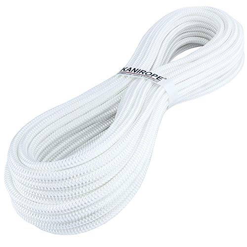 Kanirope® Polyesterseil Seil Polyester POLYBRAID 6mm 50m Weiß 16-fach geflochten von Kanirope