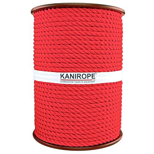 Kanirope® Polypropylenseil MULTITWIST ø4mm 100m Rot 3-litzig gedreht von Kanirope