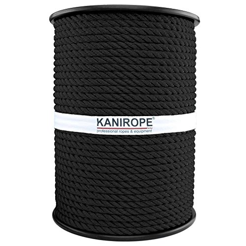 Kanirope® Polypropylenseil MULTITWIST ø6mm 50m Schwarz 3-litzig gedreht von Kanirope