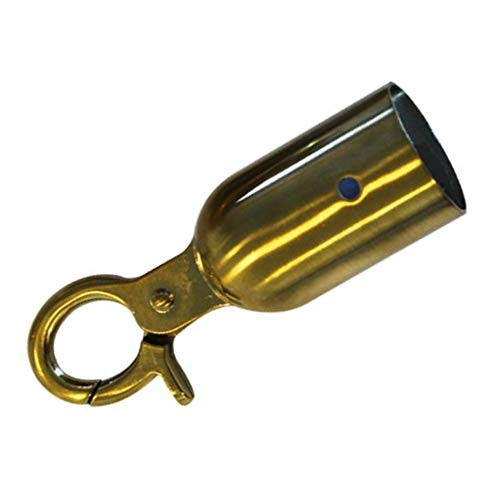 Kanirope® Seilendkappe mit Karabiner Prime in Gold- Optik für 28-30mm Seile von Kanirope