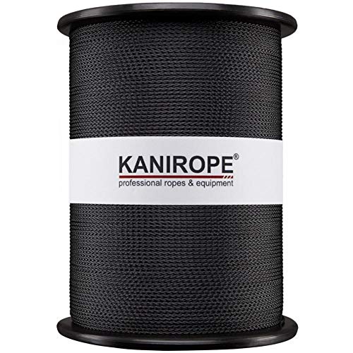 Kanirope® Spezialseil B1 ø3mm 500m Schwarz 8-Fach geflochten schwer entflammbar von Kanirope