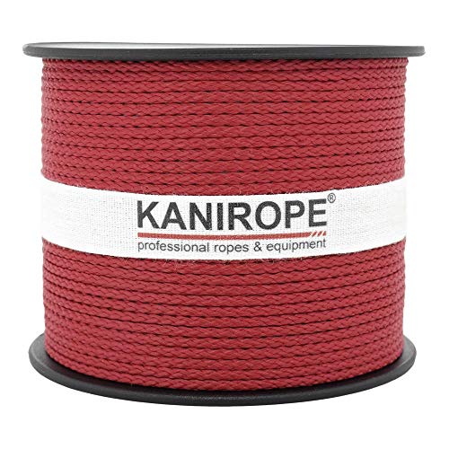 Kanirope® PP Seil Polypropylenseil MULTIBRAID 2mm 100m Farbe Bordeaux (0107) 8x geflochten von Kanirope