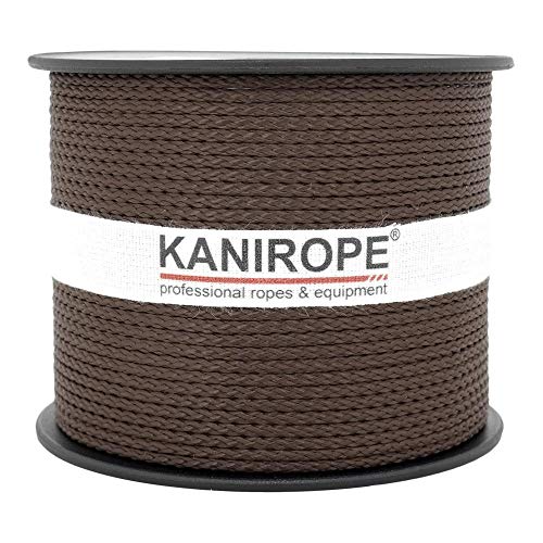 Kanirope® PP Seil Polypropylenseil MULTIBRAID 2mm 100m Farbe Braun (0124) 8x geflochten von Kanirope