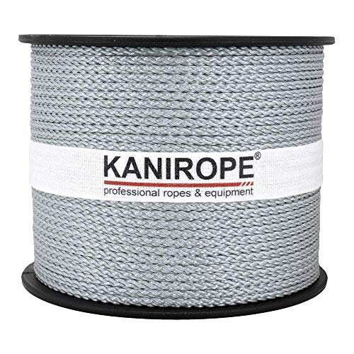 Kanirope® PP Seil Polypropylenseil MULTIBRAID 2mm 100m Farbe Silbergrau (0130) 8x geflochten von Kanirope