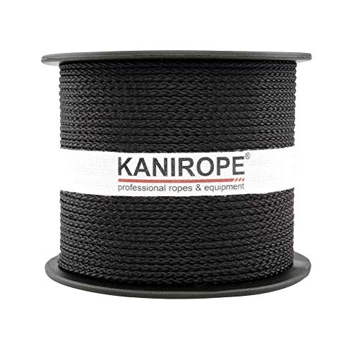 Kanirope® PP Seil Polypropylenseil MULTIBRAID 2mm 500m Farbe Schwarz (1811) 8x geflochten von Kanirope